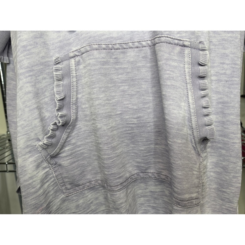 Jane and Delaney Womens Purple French Terry Short Sleeve Hoodie Sz 2X Cozystyle - Picture 4 of 10